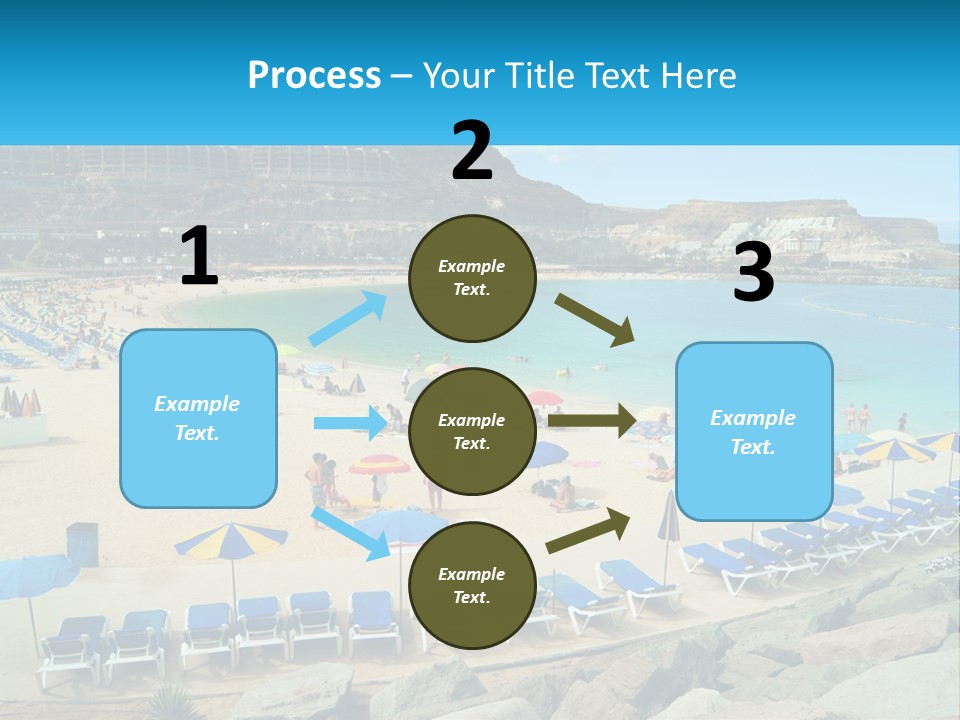 A Group Of People Sitting On Top Of A Sandy Beach PowerPoint Template