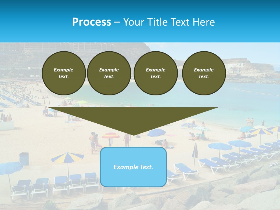 A Group Of People Sitting On Top Of A Sandy Beach PowerPoint Template