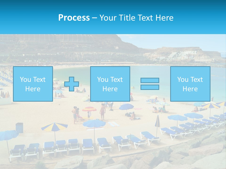 A Group Of People Sitting On Top Of A Sandy Beach PowerPoint Template