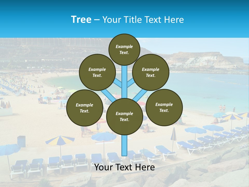 A Group Of People Sitting On Top Of A Sandy Beach PowerPoint Template