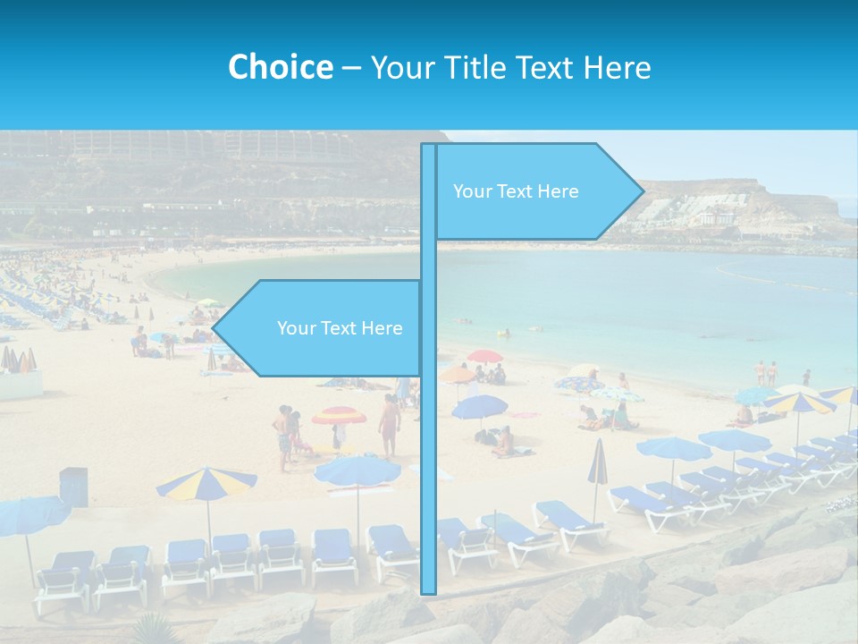 A Group Of People Sitting On Top Of A Sandy Beach PowerPoint Template