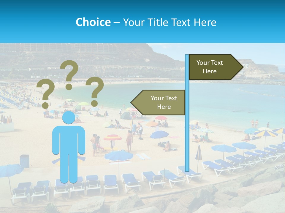 A Group Of People Sitting On Top Of A Sandy Beach PowerPoint Template