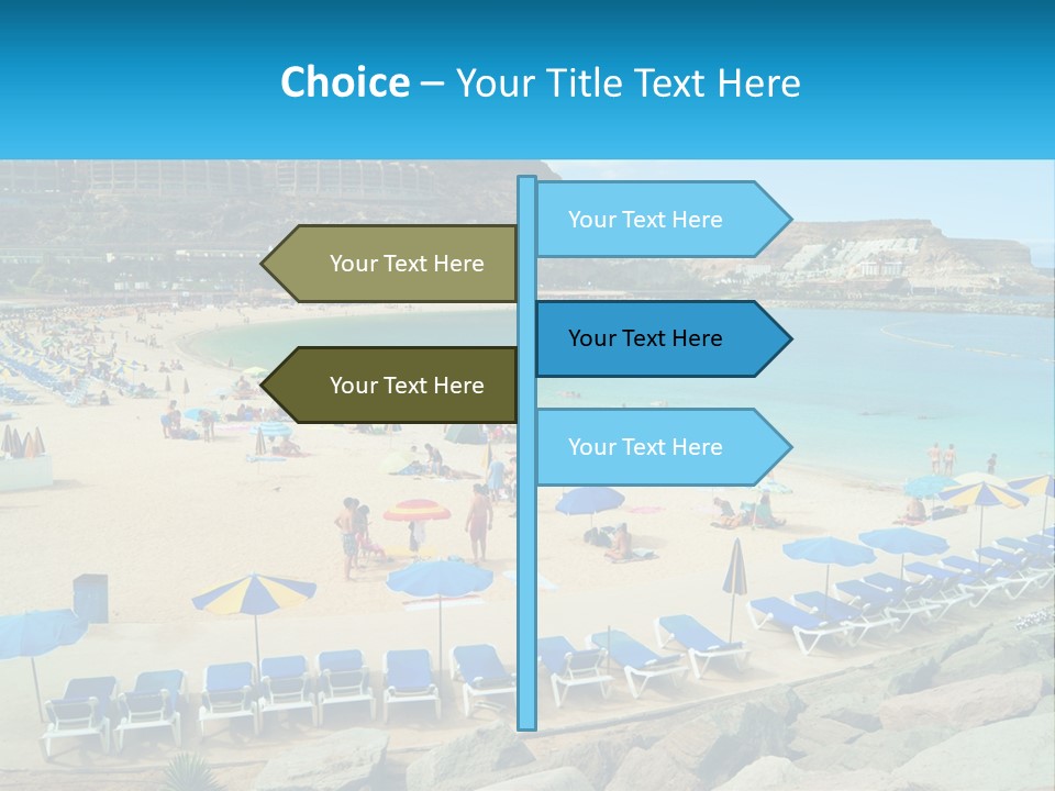 A Group Of People Sitting On Top Of A Sandy Beach PowerPoint Template