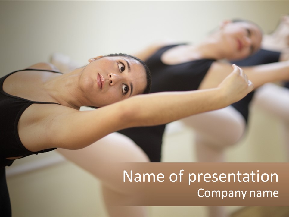 A Group Of Dancers In A Dance Class Powerpoint Template PowerPoint Template