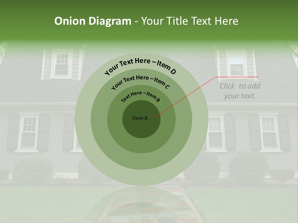 A Gray House With Black Shutters And A Black Door PowerPoint Template