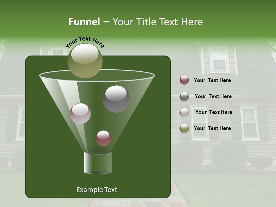 A Gray House With Black Shutters And A Black Door PowerPoint Template