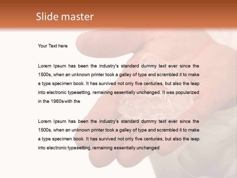 A Person Holding A Plastic Object In Their Hand PowerPoint Template