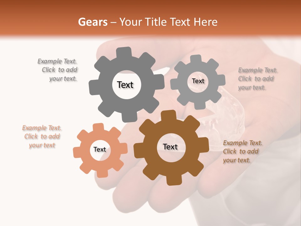 A Person Holding A Plastic Object In Their Hand PowerPoint Template