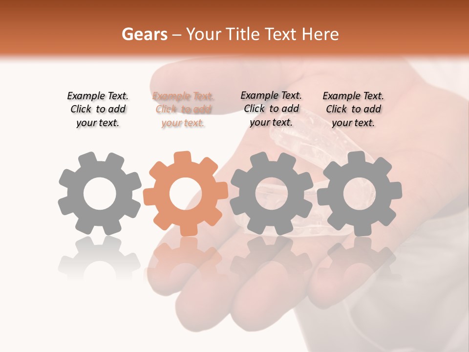 A Person Holding A Plastic Object In Their Hand PowerPoint Template