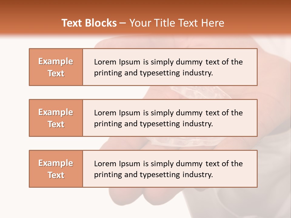 A Person Holding A Plastic Object In Their Hand PowerPoint Template