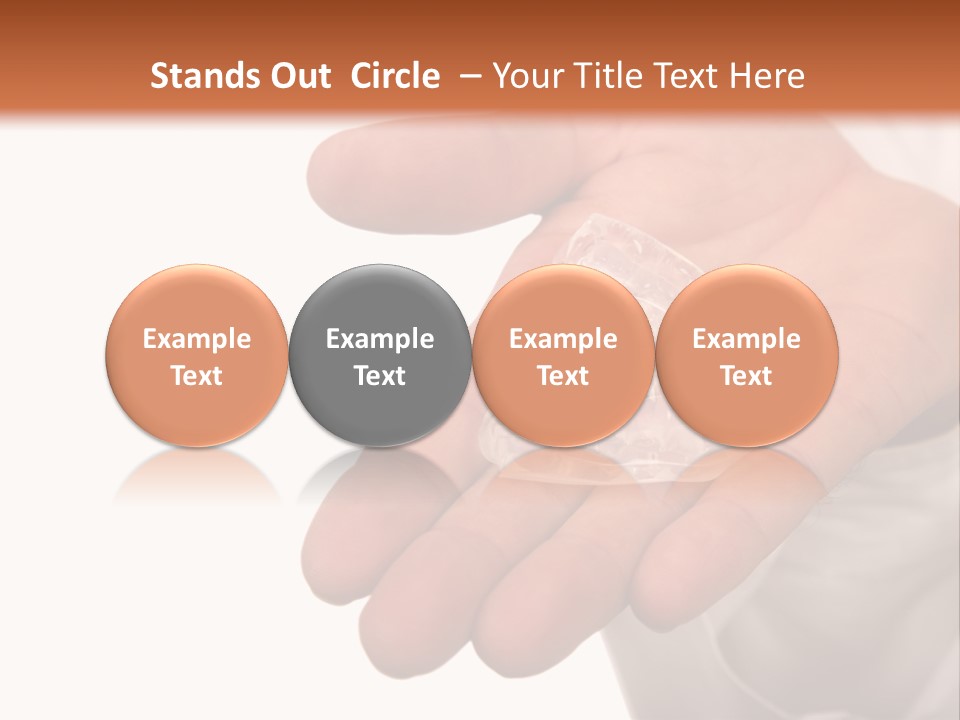 A Person Holding A Plastic Object In Their Hand PowerPoint Template