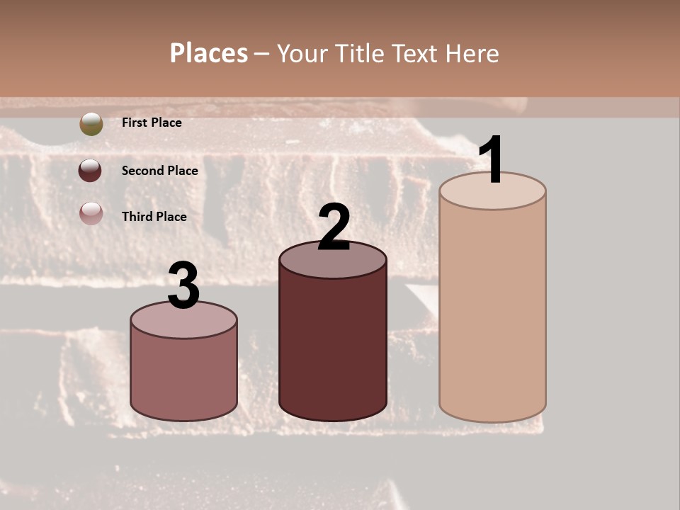 A Piece Of Chocolate Is Stacked On Top Of Each Other PowerPoint Template