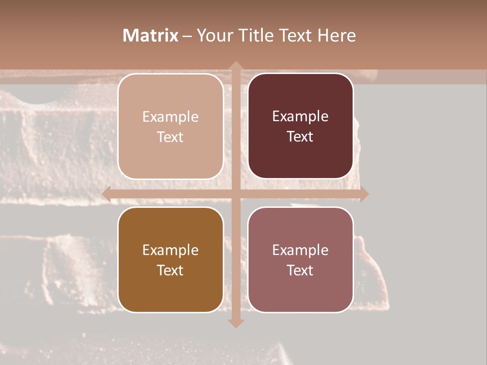 A Piece Of Chocolate Is Stacked On Top Of Each Other PowerPoint Template