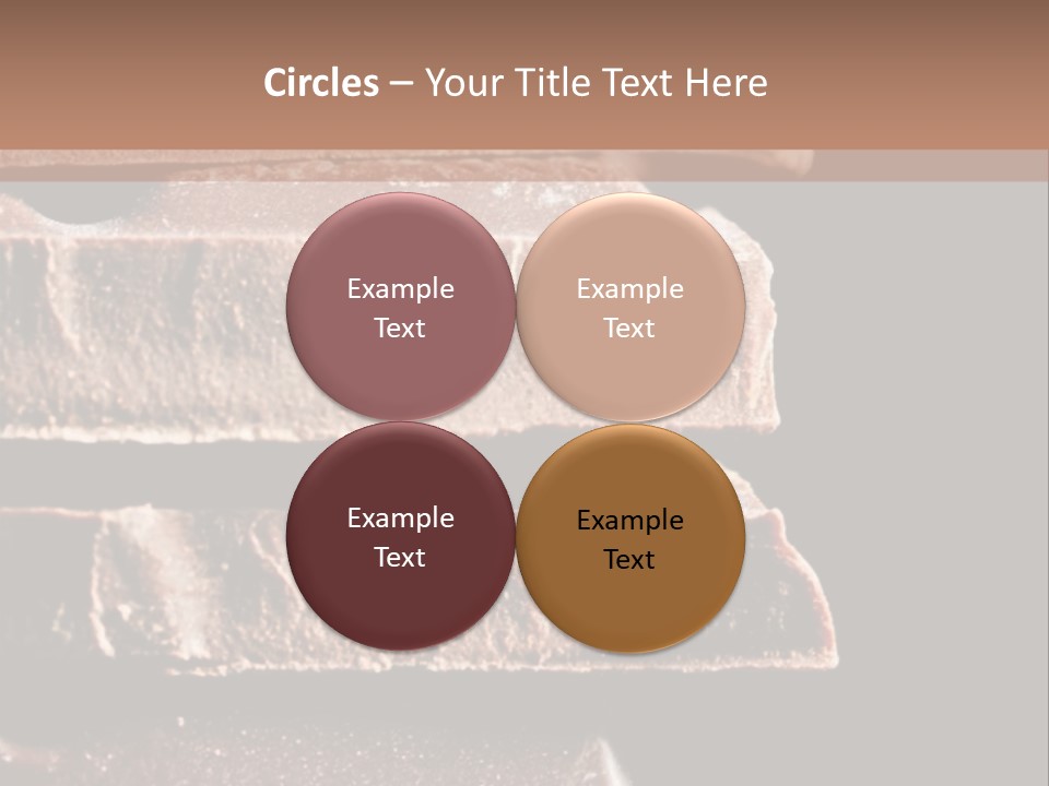 A Piece Of Chocolate Is Stacked On Top Of Each Other PowerPoint Template