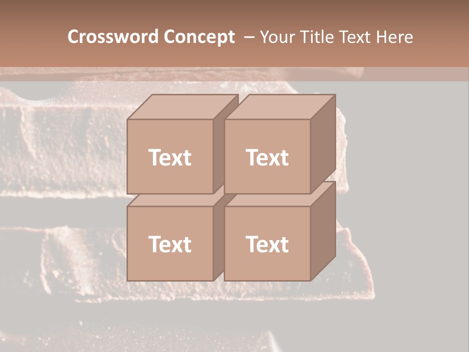A Piece Of Chocolate Is Stacked On Top Of Each Other PowerPoint Template