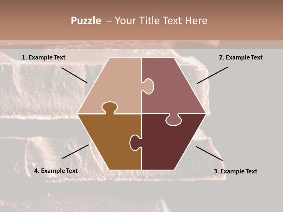 A Piece Of Chocolate Is Stacked On Top Of Each Other PowerPoint Template