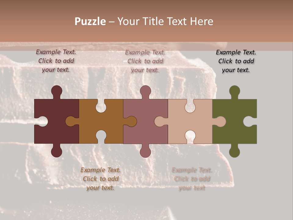 A Piece Of Chocolate Is Stacked On Top Of Each Other PowerPoint Template