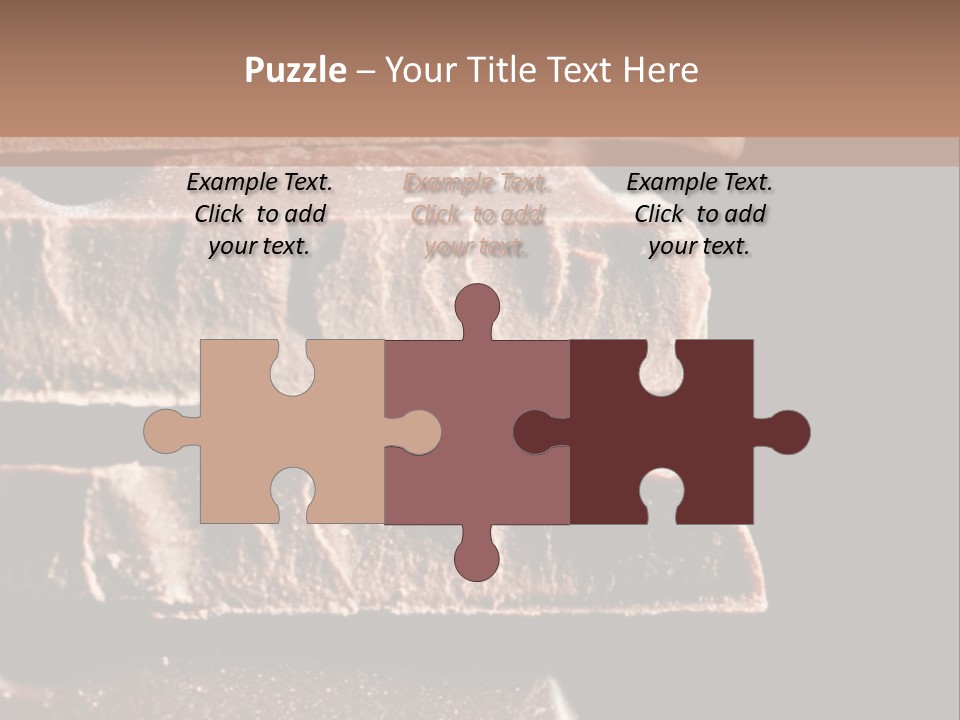A Piece Of Chocolate Is Stacked On Top Of Each Other PowerPoint Template