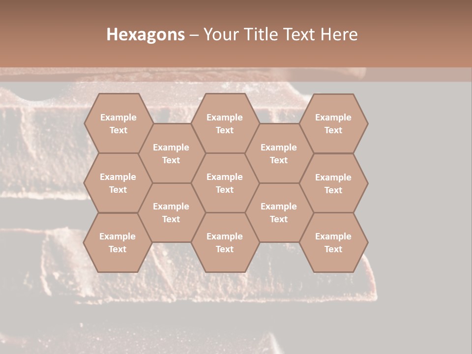 A Piece Of Chocolate Is Stacked On Top Of Each Other PowerPoint Template