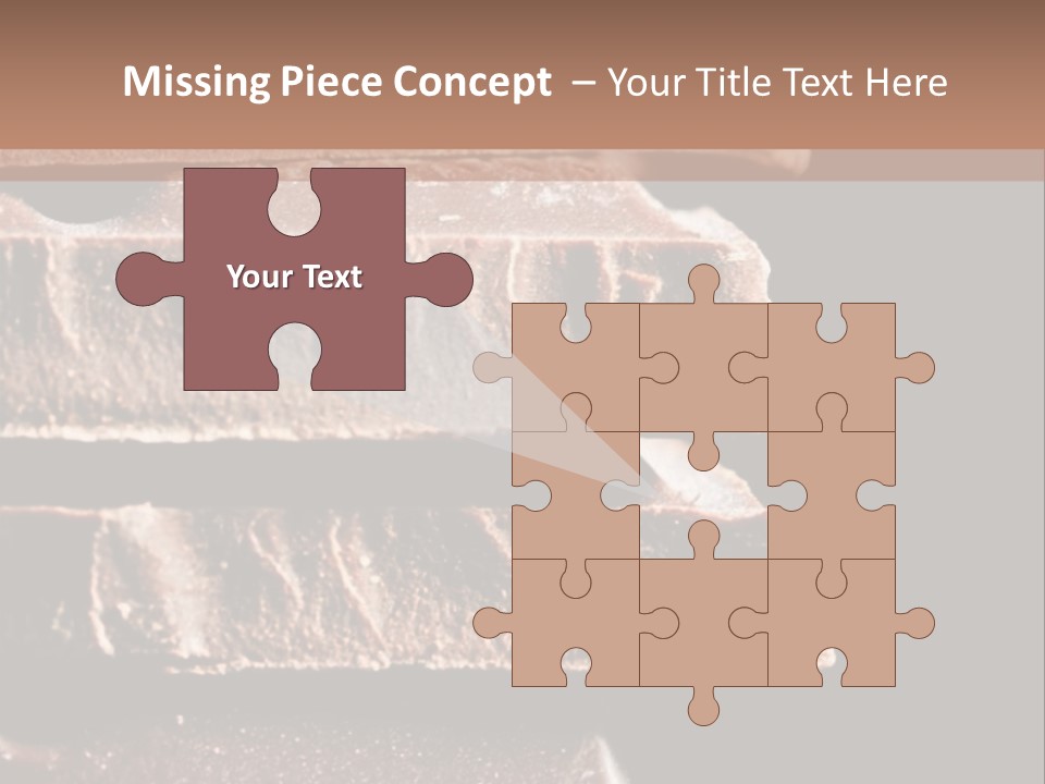 A Piece Of Chocolate Is Stacked On Top Of Each Other PowerPoint Template