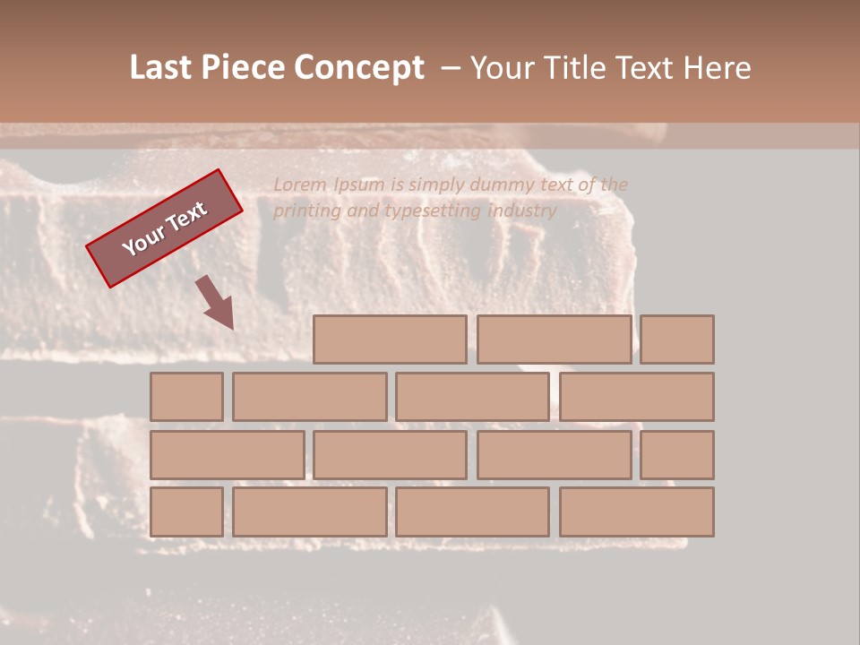 A Piece Of Chocolate Is Stacked On Top Of Each Other PowerPoint Template