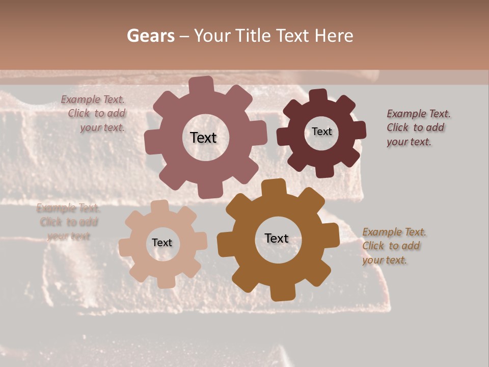 A Piece Of Chocolate Is Stacked On Top Of Each Other PowerPoint Template