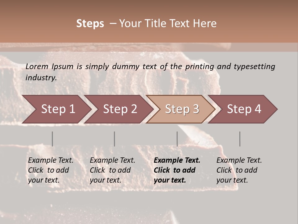 A Piece Of Chocolate Is Stacked On Top Of Each Other PowerPoint Template