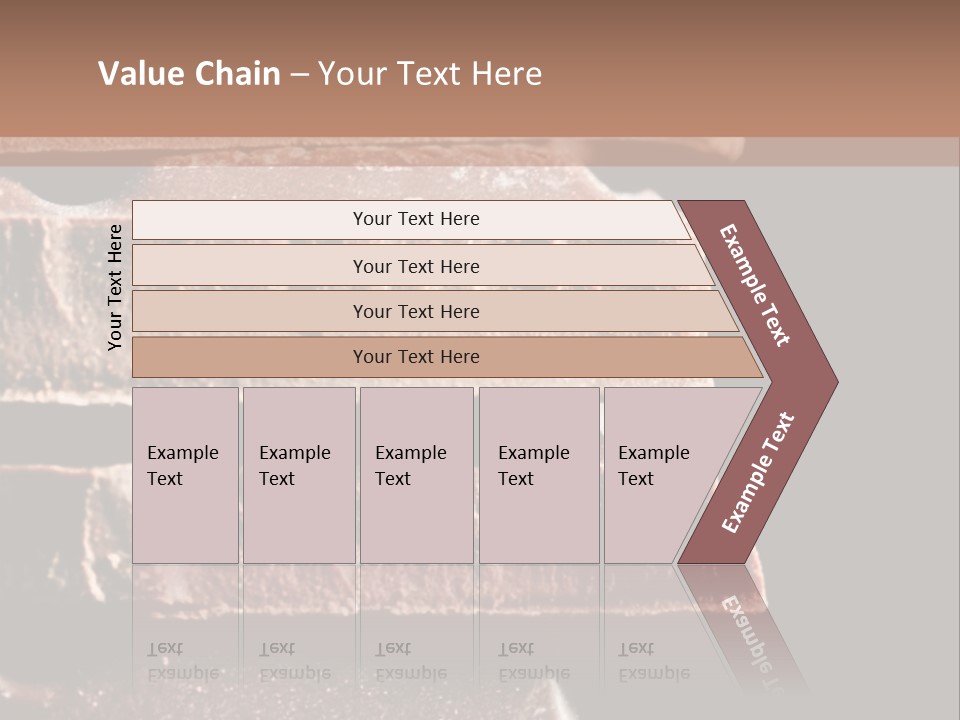 A Piece Of Chocolate Is Stacked On Top Of Each Other PowerPoint Template