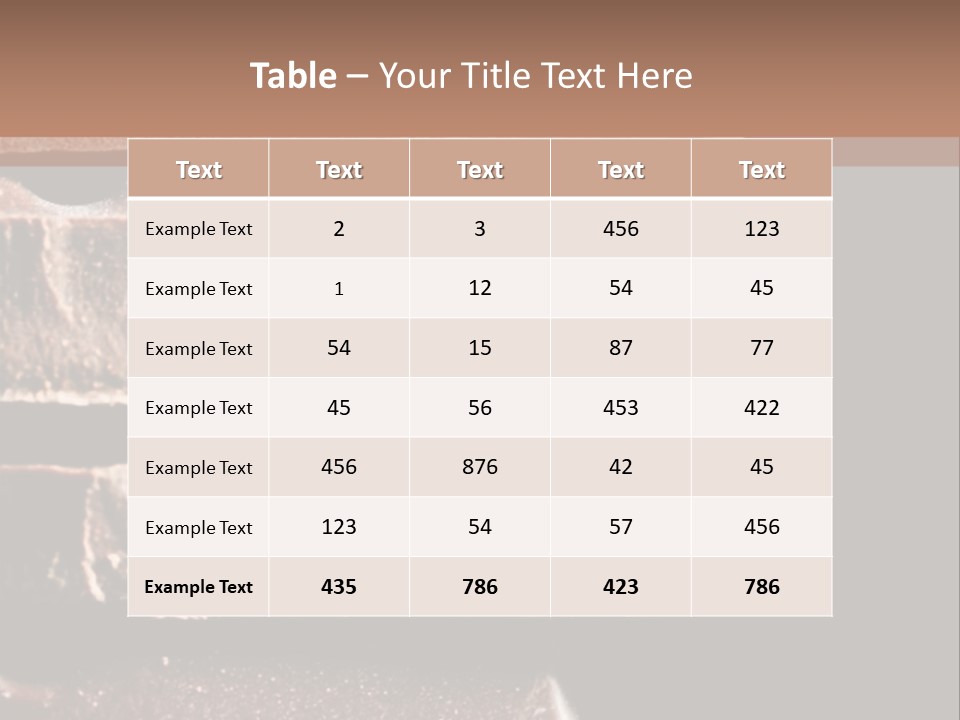 A Piece Of Chocolate Is Stacked On Top Of Each Other PowerPoint Template
