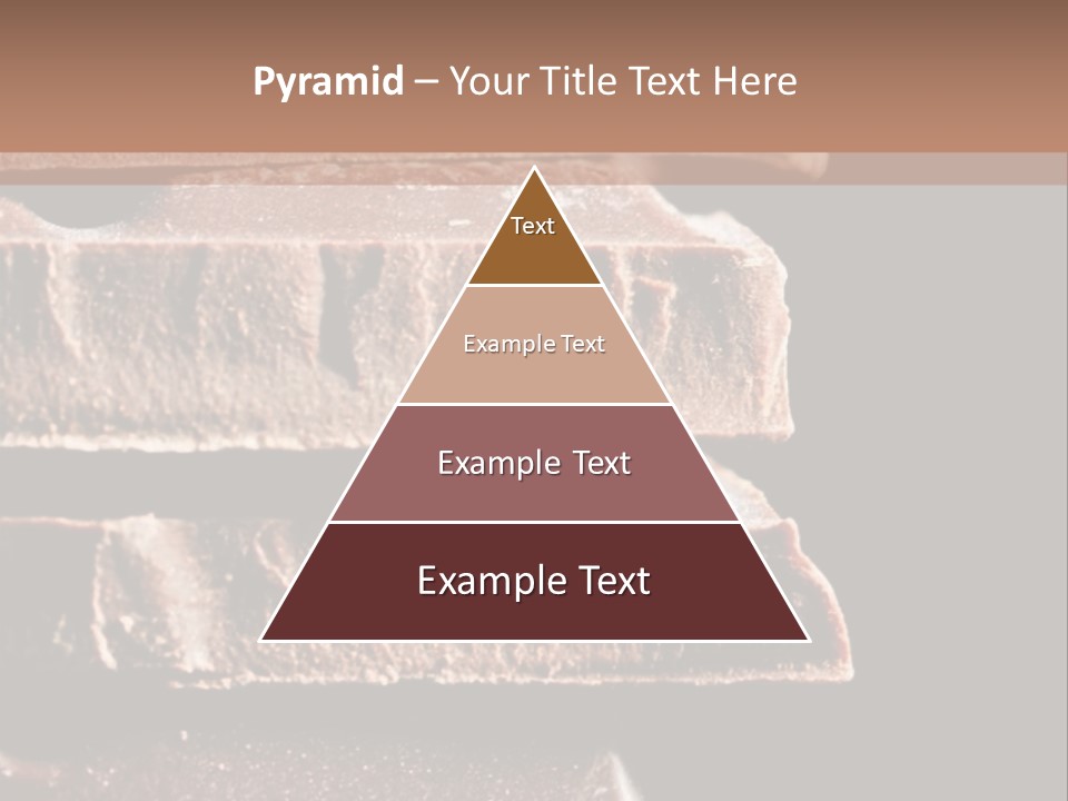 A Piece Of Chocolate Is Stacked On Top Of Each Other PowerPoint Template