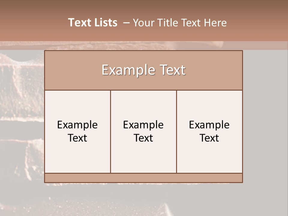 A Piece Of Chocolate Is Stacked On Top Of Each Other PowerPoint Template