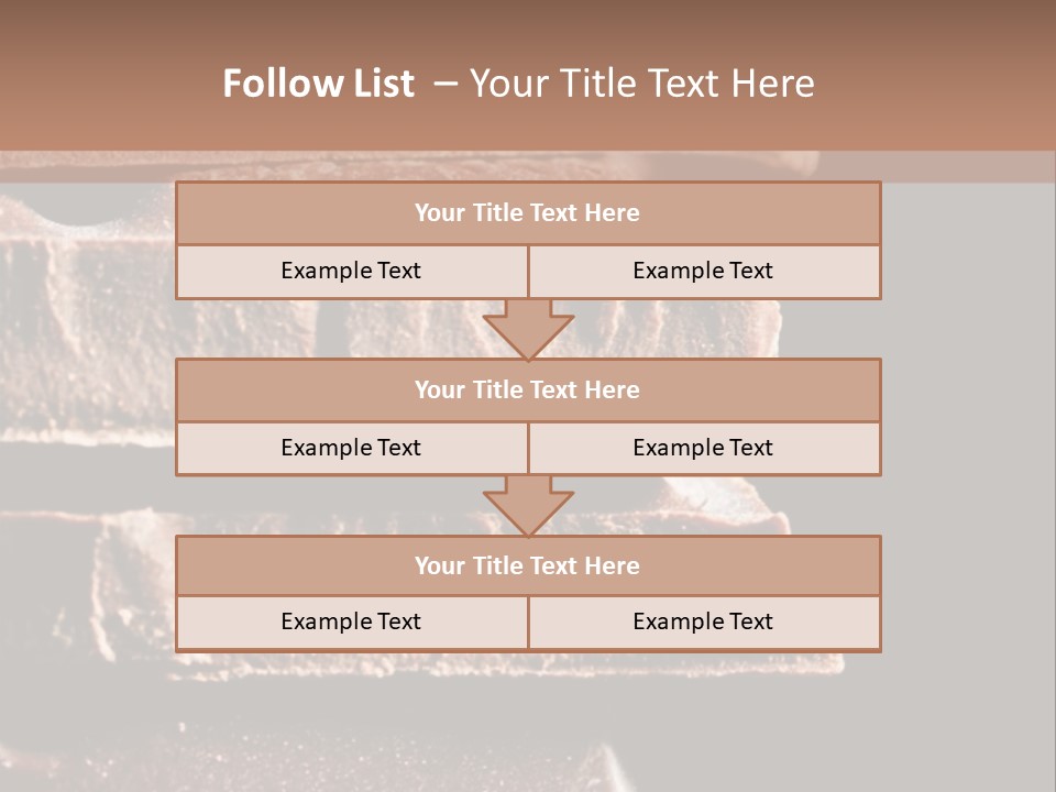 A Piece Of Chocolate Is Stacked On Top Of Each Other PowerPoint Template