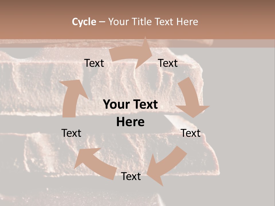 A Piece Of Chocolate Is Stacked On Top Of Each Other PowerPoint Template