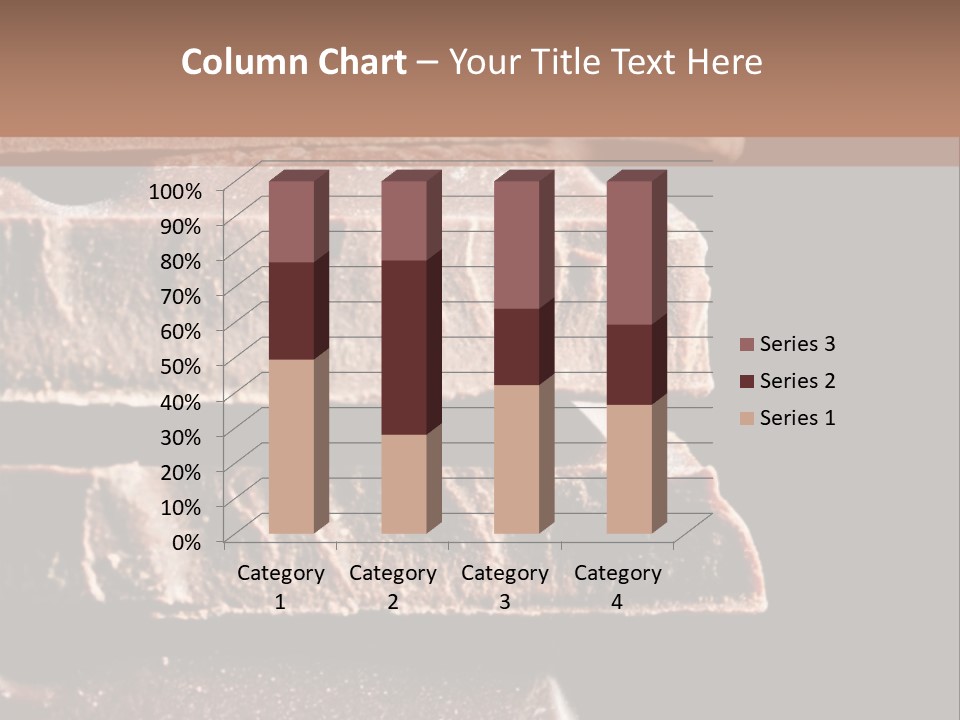 A Piece Of Chocolate Is Stacked On Top Of Each Other PowerPoint Template