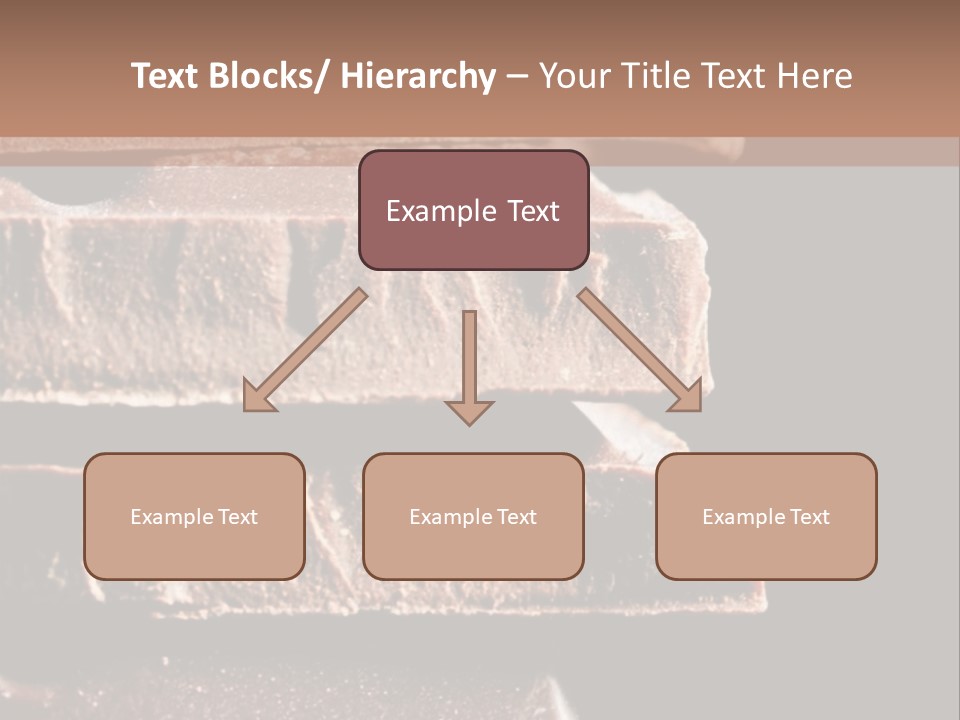 A Piece Of Chocolate Is Stacked On Top Of Each Other PowerPoint Template
