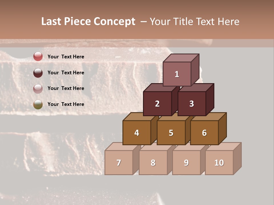 A Piece Of Chocolate Is Stacked On Top Of Each Other PowerPoint Template