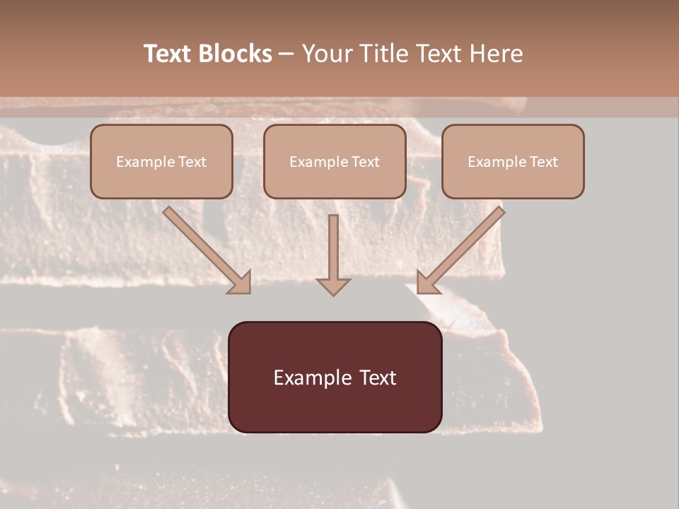 A Piece Of Chocolate Is Stacked On Top Of Each Other PowerPoint Template