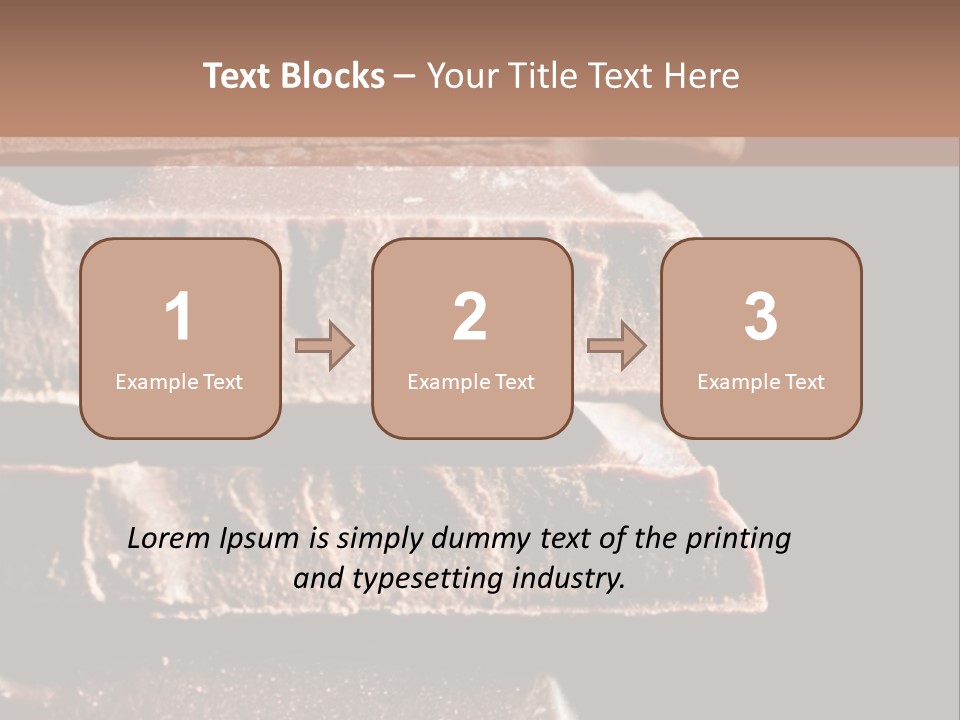 A Piece Of Chocolate Is Stacked On Top Of Each Other PowerPoint Template
