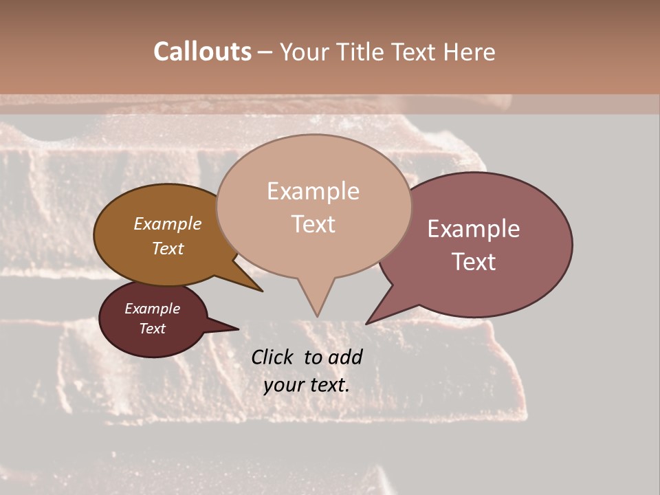 A Piece Of Chocolate Is Stacked On Top Of Each Other PowerPoint Template
