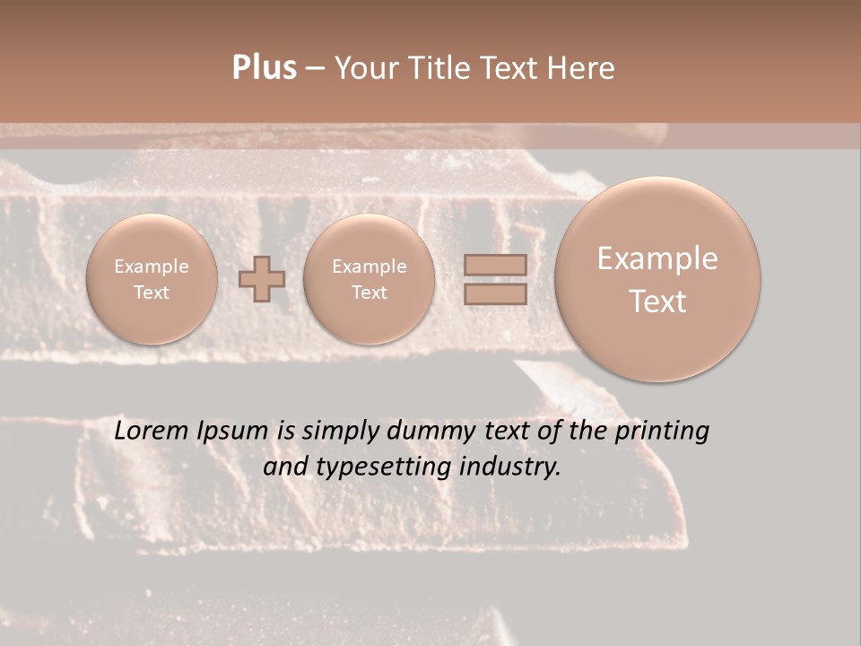 A Piece Of Chocolate Is Stacked On Top Of Each Other PowerPoint Template