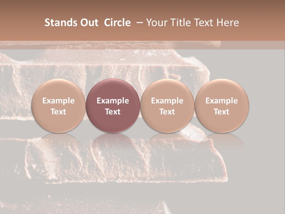 A Piece Of Chocolate Is Stacked On Top Of Each Other PowerPoint Template