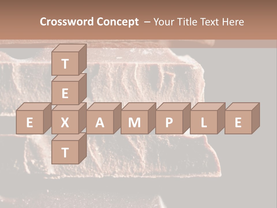 A Piece Of Chocolate Is Stacked On Top Of Each Other PowerPoint Template