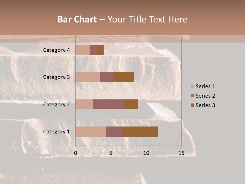 A Piece Of Chocolate Is Stacked On Top Of Each Other PowerPoint Template
