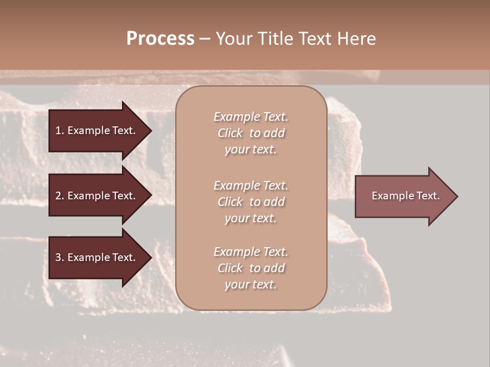 A Piece Of Chocolate Is Stacked On Top Of Each Other PowerPoint Template
