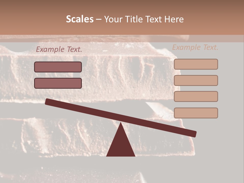 A Piece Of Chocolate Is Stacked On Top Of Each Other PowerPoint Template
