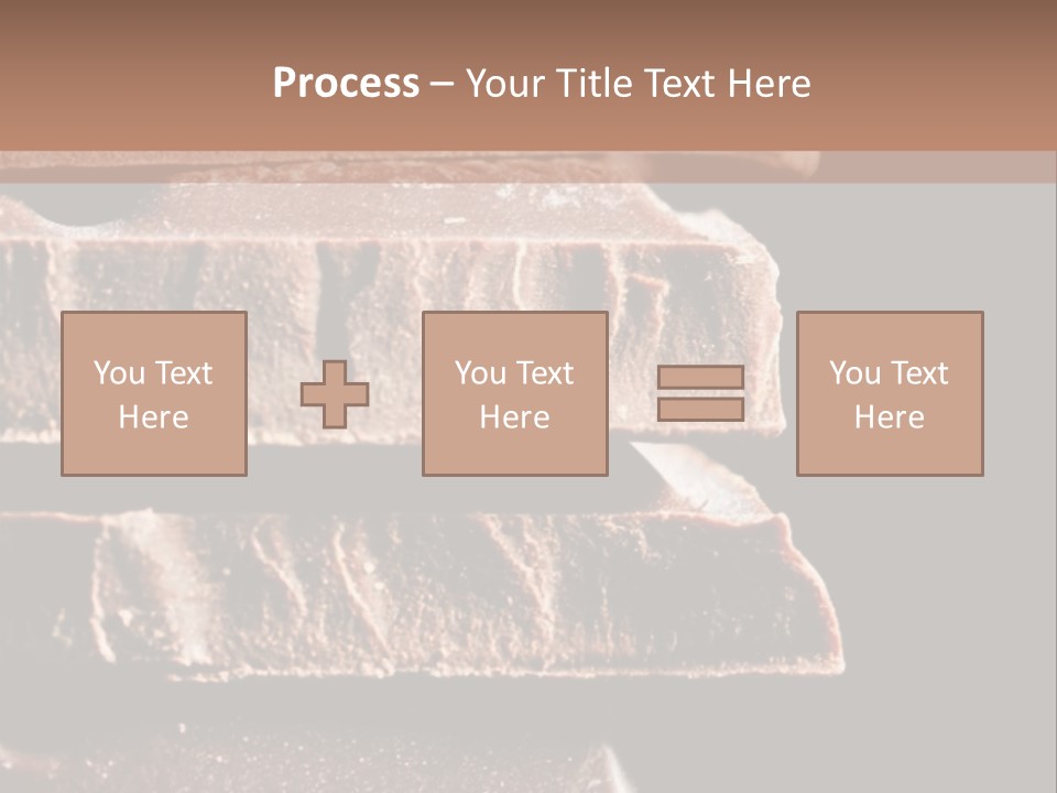 A Piece Of Chocolate Is Stacked On Top Of Each Other PowerPoint Template