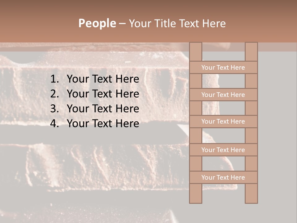 A Piece Of Chocolate Is Stacked On Top Of Each Other PowerPoint Template