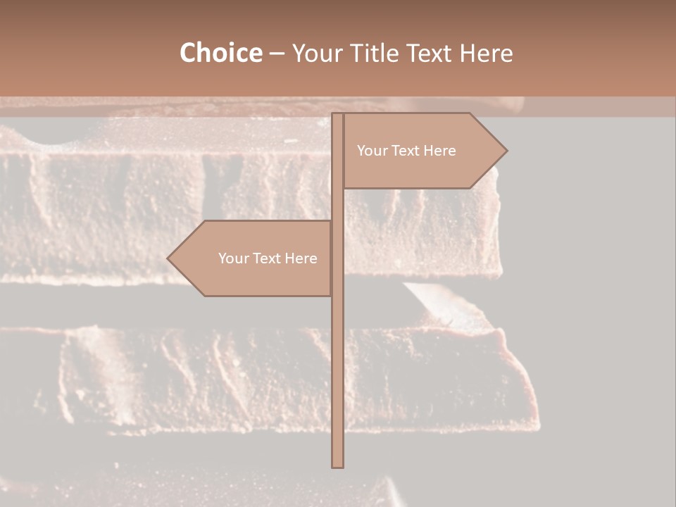 A Piece Of Chocolate Is Stacked On Top Of Each Other PowerPoint Template
