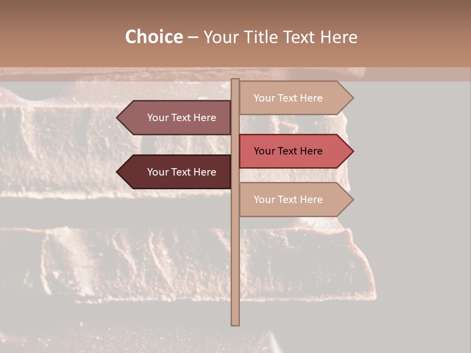 A Piece Of Chocolate Is Stacked On Top Of Each Other PowerPoint Template
