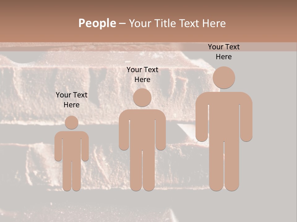 A Piece Of Chocolate Is Stacked On Top Of Each Other PowerPoint Template